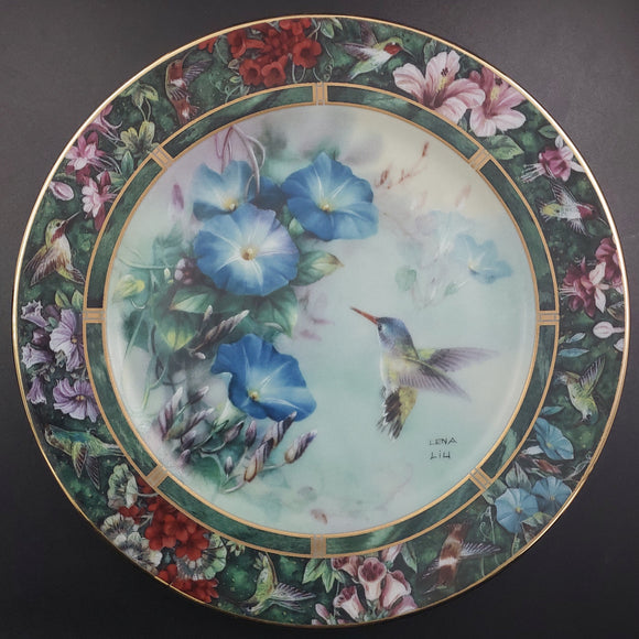 Lena Liu's Hummingbird Treasury: The Violet-crowned Hummingbird - Display Plate