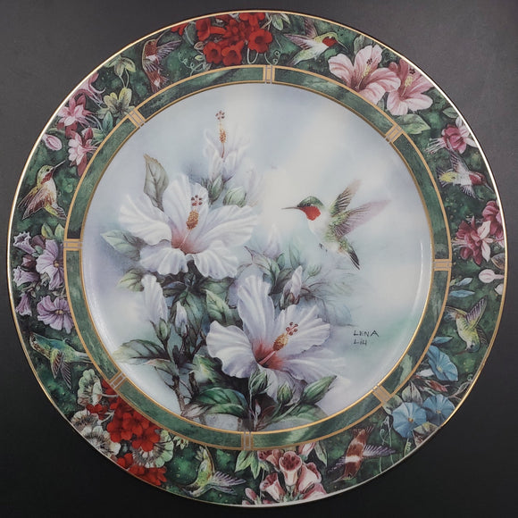 Lena Liu's Hummingbird Treasury: The Ruby-throated Hummingbird - Display Plate