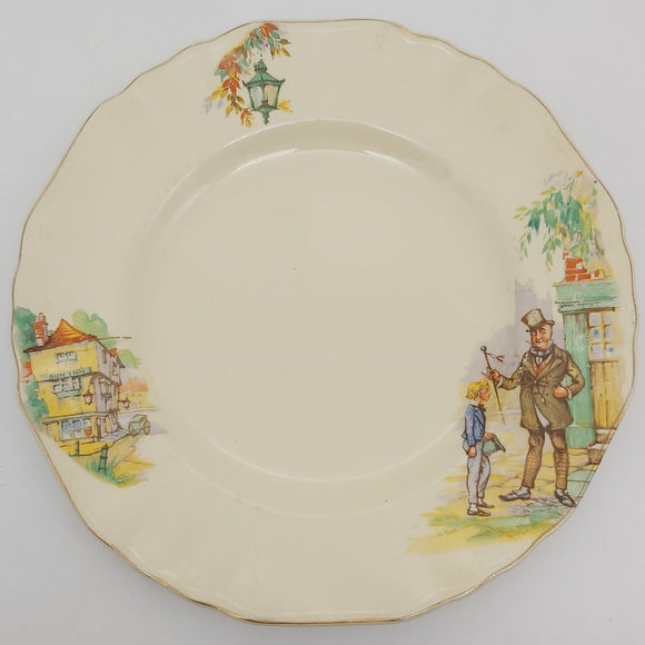 J & G Meakin - David Copperfield and Mr Micawber - Salad Plate, Round
