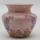 E Radford - Hand-painted Flowers on Pink - Small Vase