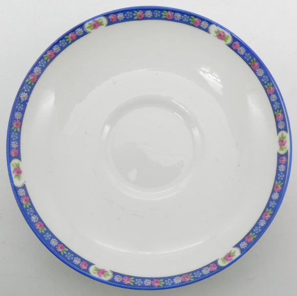 Paragon - Blue Band with Flowers - Saucer
