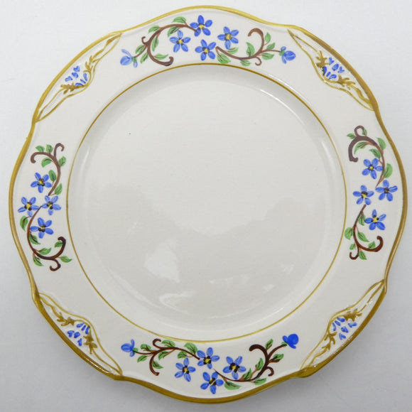 Morley Fox & Co - Hand-painted Blue Flowers - Side Plate