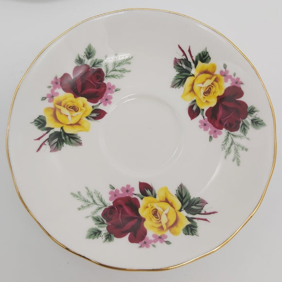 Queen Anne - 8630 Red and Yellow Roses - Saucer