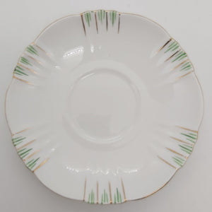 Royal Albert - Green and Gold Stripes, UP210 - Saucer