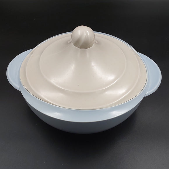 Branksome - Queen's Blue and Dorset Grey - Lidded Serving Dish, Round