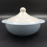Branksome - Queen's Blue and Dorset Grey - Lidded Serving Dish, Round