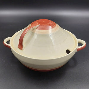 Susie Cooper - Banding, Red 479 - Lidded Serving Dish