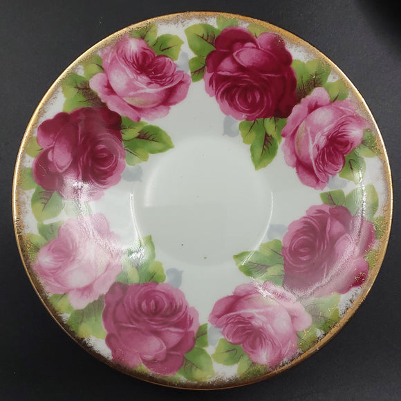 Royal Albert - Old English Rose - Demitasse Saucer, Straight Rim