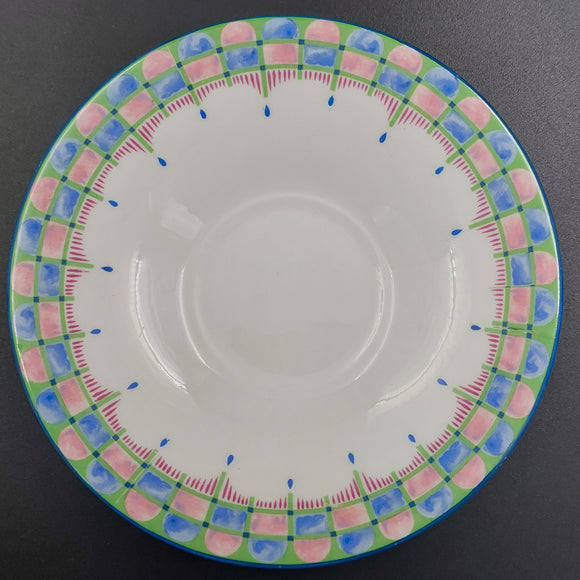 Aynsley - B3871 Pink and Blue Border - Saucer