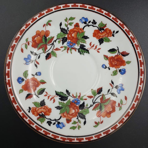 Aynsley - A4854 Red and Blue Flowers - Saucer