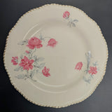 Wood's Ivory Ware - Pink Flowers - Salad Plate