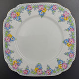 Royal Albert - Trellis, Grey Band - Trio with Square Side Plate