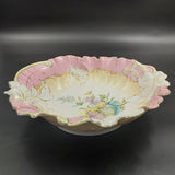 Serving Bowl with Central Hydrangeas - VINTAGE