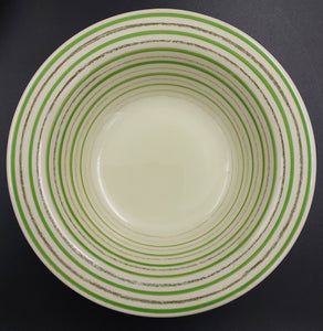 Susie Cooper - Crayon Banding, Green 912 - Rimmed Bowl