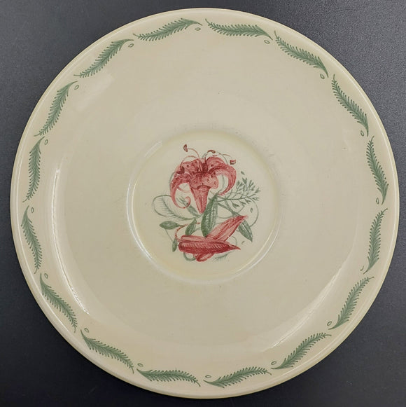 Susie Cooper - 1924 Tiger Lily with Fern Trim - Saucer for Soup Bowl