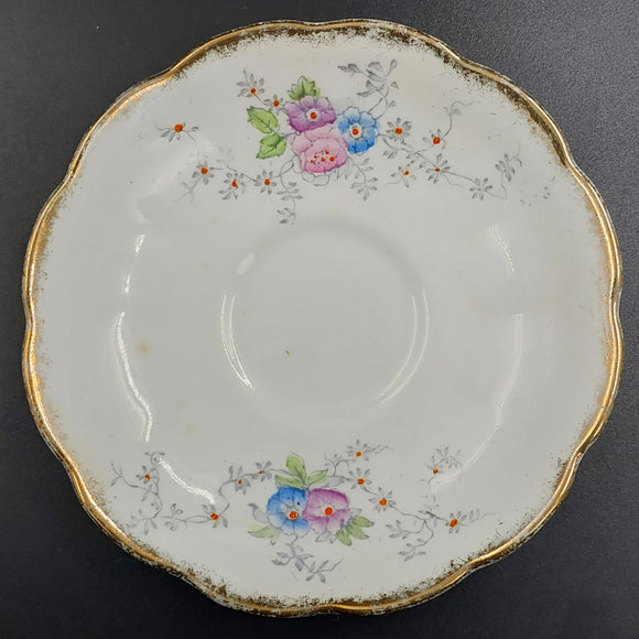 Royal Albert - Purple, Blue, and Pink Flowers - Saucer