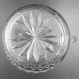 Vintage - Diamond Band and Etched Pattern - Crystal Water Jug