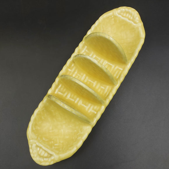 Sylvac - 3005 Yellow Basketweave - 3-slice Toast Rack