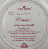 Royal Albert - Queen Mother's Favourite Flowers: Pansies - Display Plate
