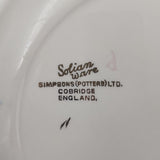 Simpsons Solian Ware - Floral Sprays with Navy Blue Border - Display Plate