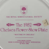 Royal Worcester - Royal Horticultural Show: 1982 "Maytime in Chelsea" - Display Plate