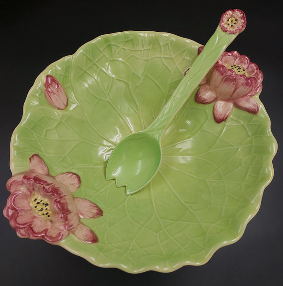 Shorter & Son - Water Lily - Serving Bowl with Salad Fork