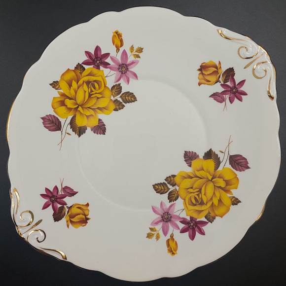 Royal Ascot - Yellow Roses - Cake Plate