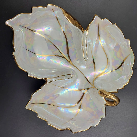 Westminster - Pearl Lustre and Gold - 152 Leaf-shaped Dish
