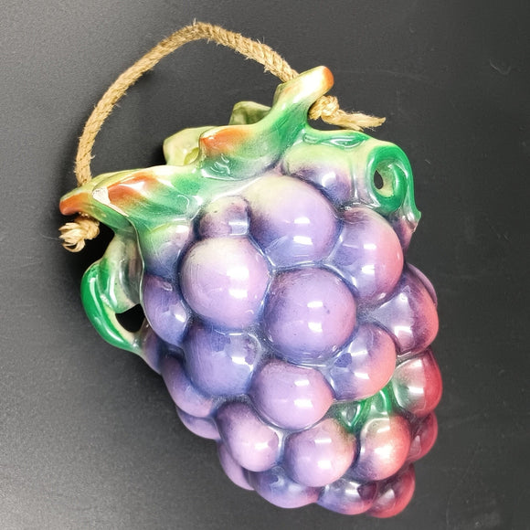 Unmarked Vintage - Grapes - Wall Pocket