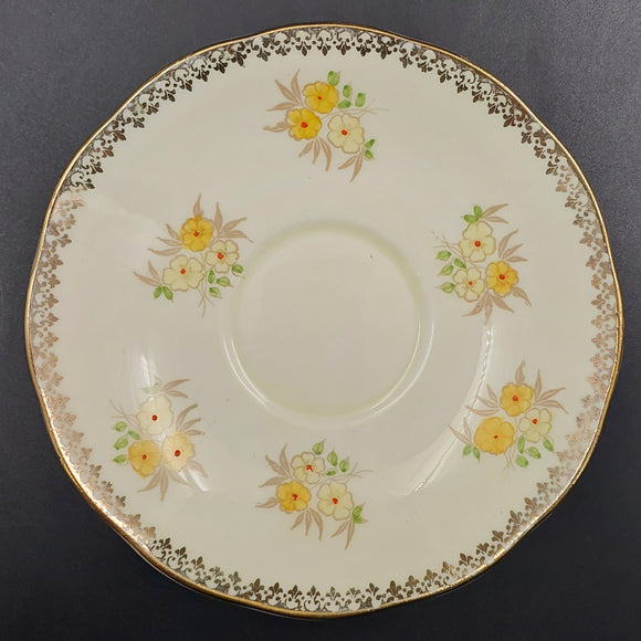 Salisbury - Yellow Floral Sprays with Red Centres, 1631 - Saucer