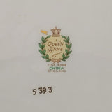 Queen Anne - Gold Filigree on Green Swirl - Side Plate