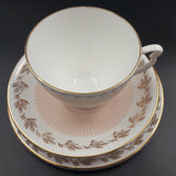 Colclough - Gold Filigree with Ribbed Pink - Trio