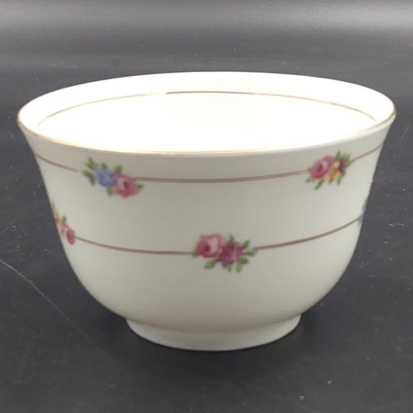 Colclough - Scattered Flowers on Gold Lines, 4666 - Sugar Bowl