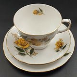 Royal Vale - Yellow Roses, 8273 - Trio with Round Side Plate
