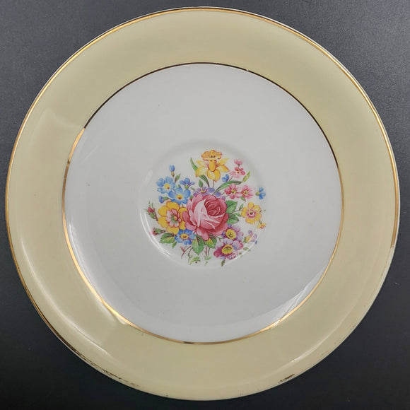 Royal Vale - Floral Spray with Yellow Band - Saucer