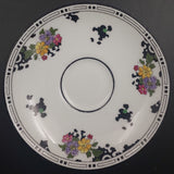 Royal Doulton - Robert Allen Studios - Yellow, Purple and Red Flowers with Black Rim, RA9656 - Duo