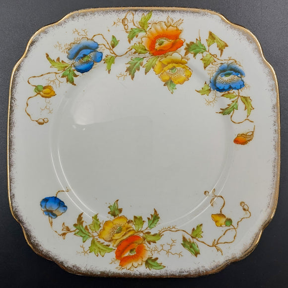 Royal Albert - Blue, Orange and Yellow Flowers, 7729 - Side Plate