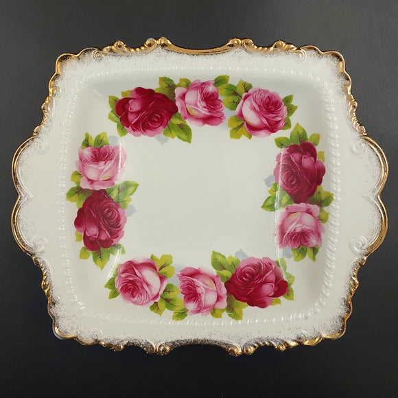 Royal Albert - Old English Rose - Tab-handled Square Dish, Large