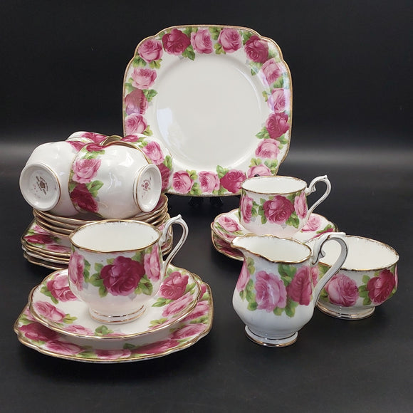 Royal Albert - Old English Rose - 21-piece Tea Set