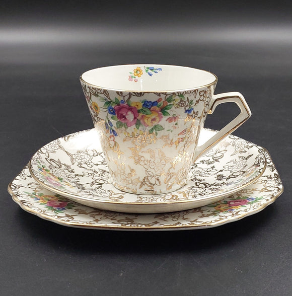 Lord Nelson Ware - 2528 Flowers and Filigree - Trio