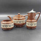 English-made Stoneware Tea Service with Hand-painted Band