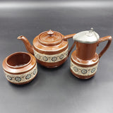 English-made Stoneware Tea Service with Hand-painted Band