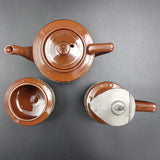 English-made Stoneware Tea Service with Hand-painted Band