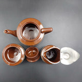 English-made Stoneware Tea Service with Hand-painted Band