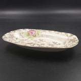 Hollinshead & Kirkham - Pink Roses and Gold Filigree - Rectangular Dish