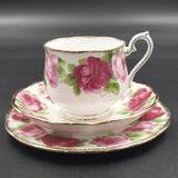 Royal Albert - Old English Rose 4571 - Trio: Hampton Cup, Round Side Plate