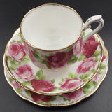 Royal Albert - Old English Rose 4571 - Trio: Hampton Cup, Round Side Plate