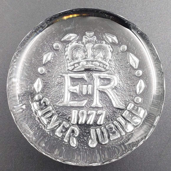 ER II Silver Jubilee - Glass Paperweight