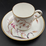 Unmarked Vintage - Wheat and Pink Flowers - Demitasse Duo