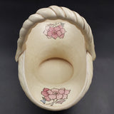 Crown Ducal - Hand-painted Pink Flowers - Basket